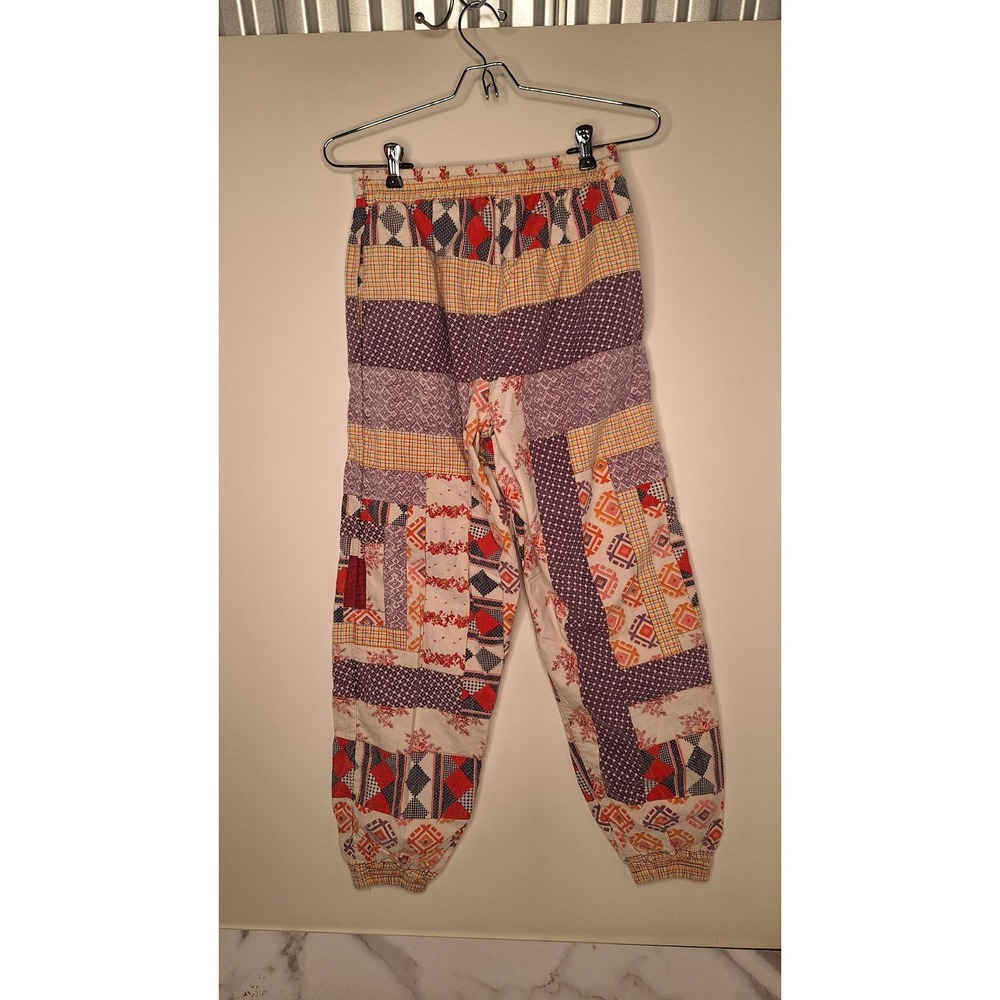 Kimchi Blue Patchwork Jogger Pants Multi Pattern … - image 4